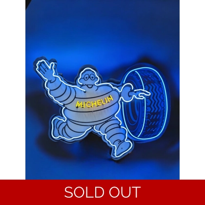 Michelin Tires Neon Sign / Michelin Man Neon Signs / Car Garage Man Cave Mechanic Wall Decor